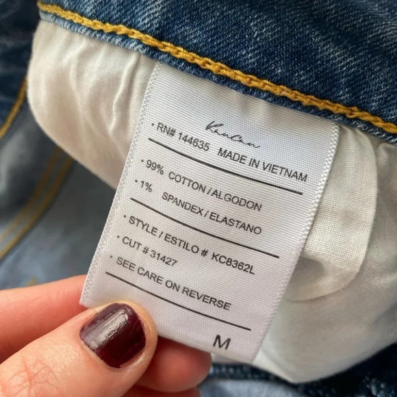 Kancan denim shorts high rise cut offs light wash medium 26 / 27 - Picture 7 of 11